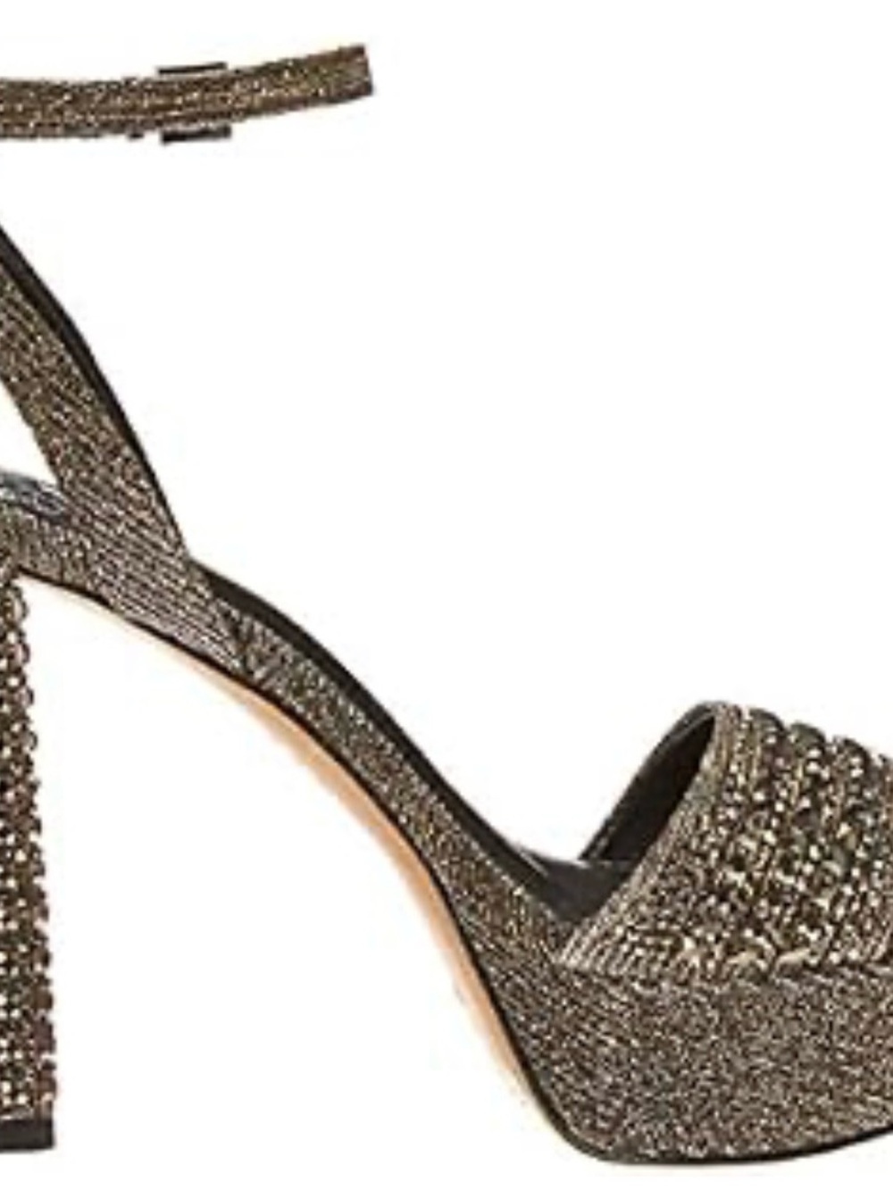 Vince Camuto Sparkling Bronze Block Heel Sandal